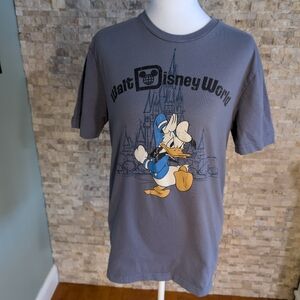 Walt Disney World Donald Duck Tee Shirt Short Sleeve WDW Magic Kingdom Blue Sz S